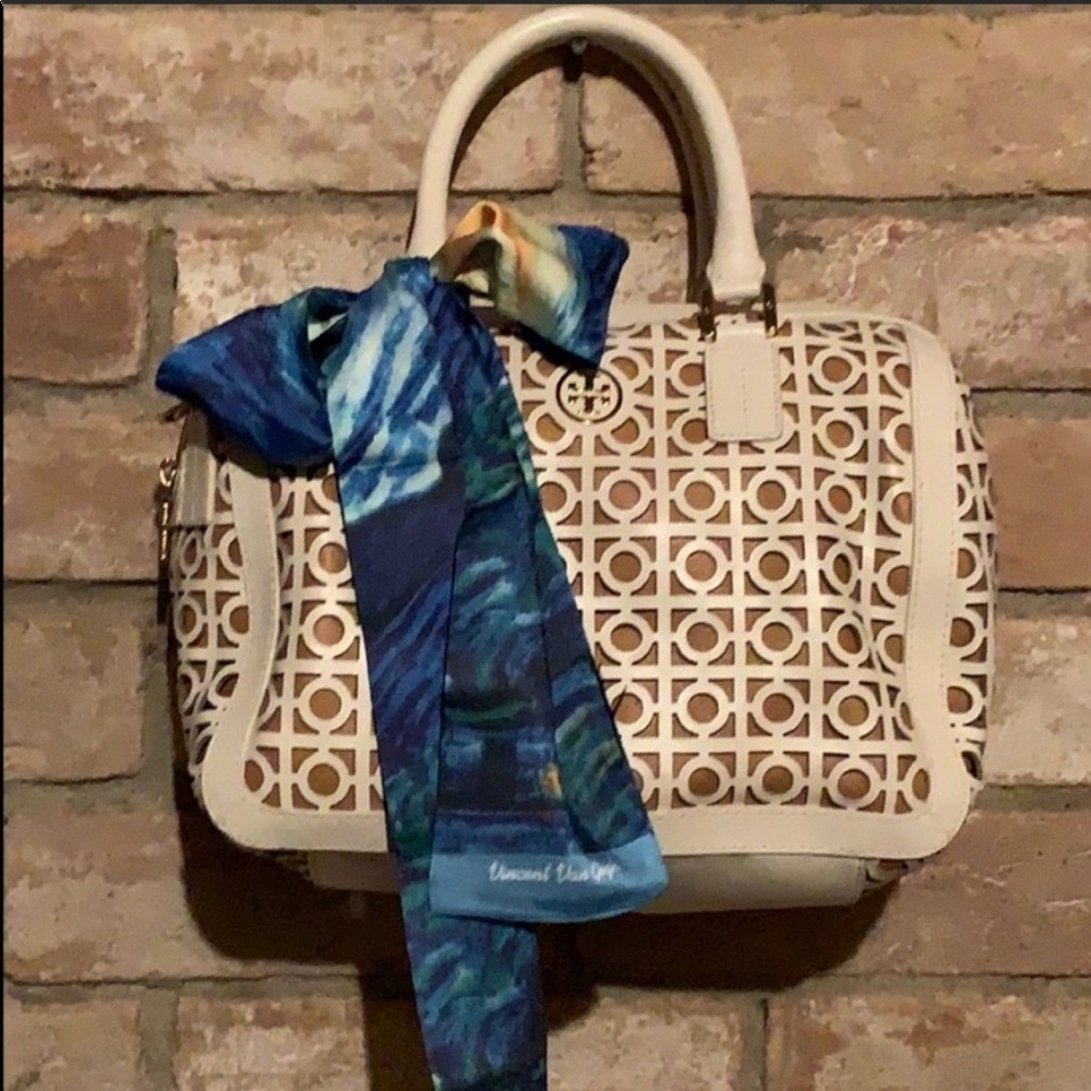 Tory Burch Blush Pink Laser-Cut Satchel - Picture 3 of 8